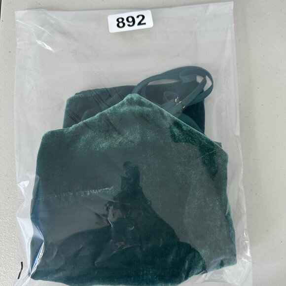 J Crew Velvet Peplum Cami Top Size 0P Green Silk Blend Christmas Holidays - Picture 9 of 9